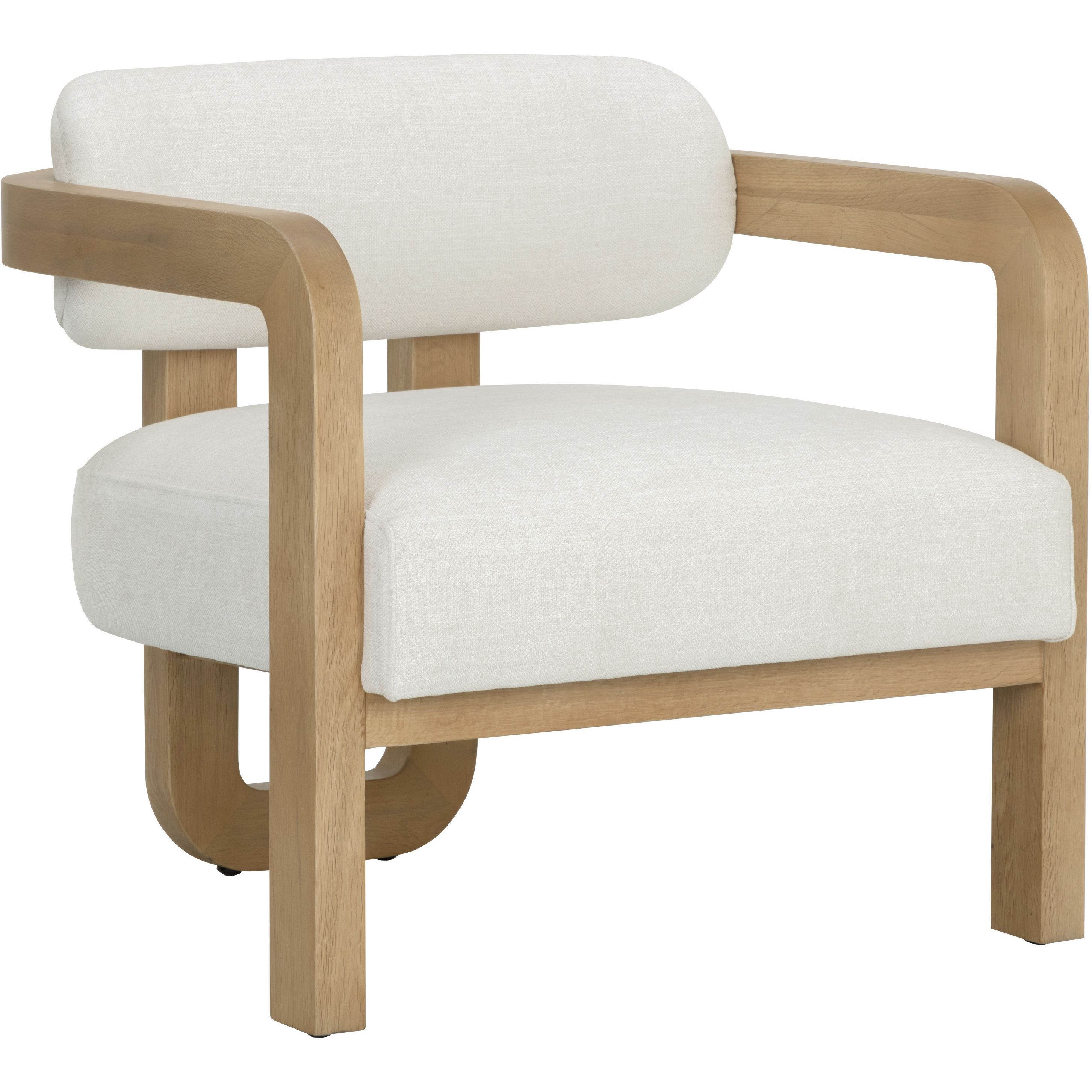 Madrone Rustic Oak / Heather Ivory Tweed Lounge Chair